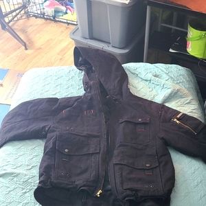 Black Jean Coat with pockets